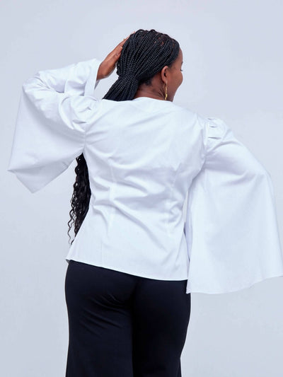 Izulu Rokka Top - White - Shopzetu