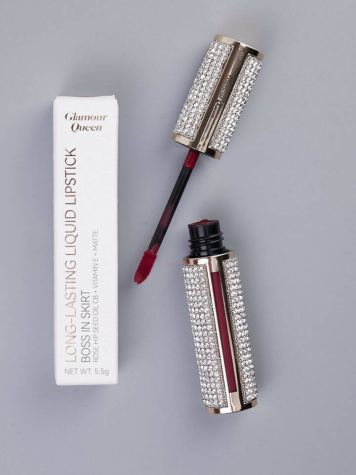 Glamour Queen Boss In Skirt Lipstick - Magenta Red - Shopzetu