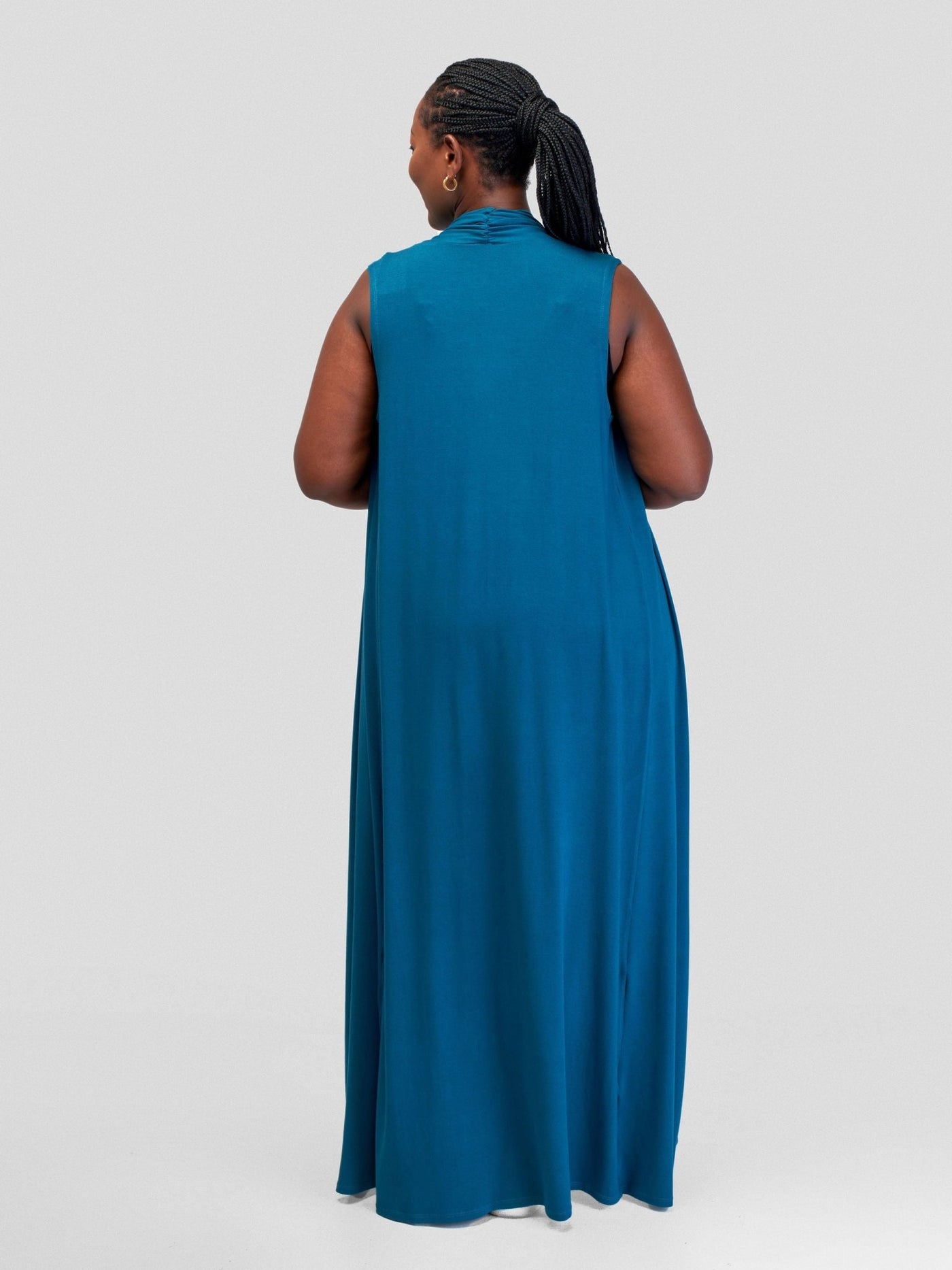Vivo Basic Sleeveless Extra Long Lily Waterfall - Deep Teal - Shopzetu