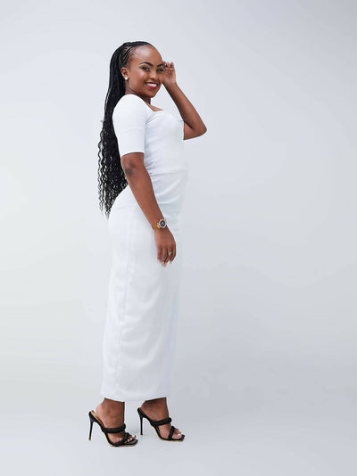 Da'joy Fashions Hera Maxi Dress - White - Shopzetu
