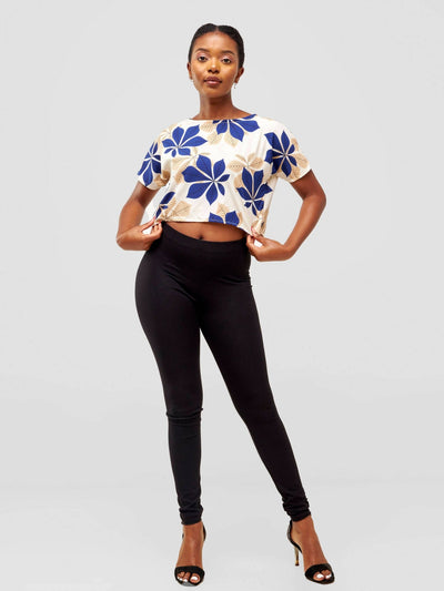 Timyt Urban Wear Diva Dazzle Belly Baring Top - Floral - Shopzetu