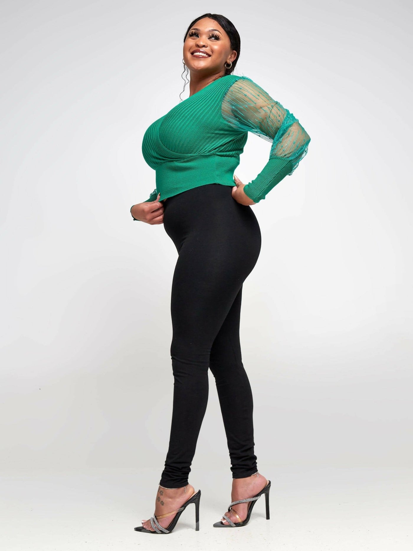Infy Knit Wear Top - Green - Shopzetu