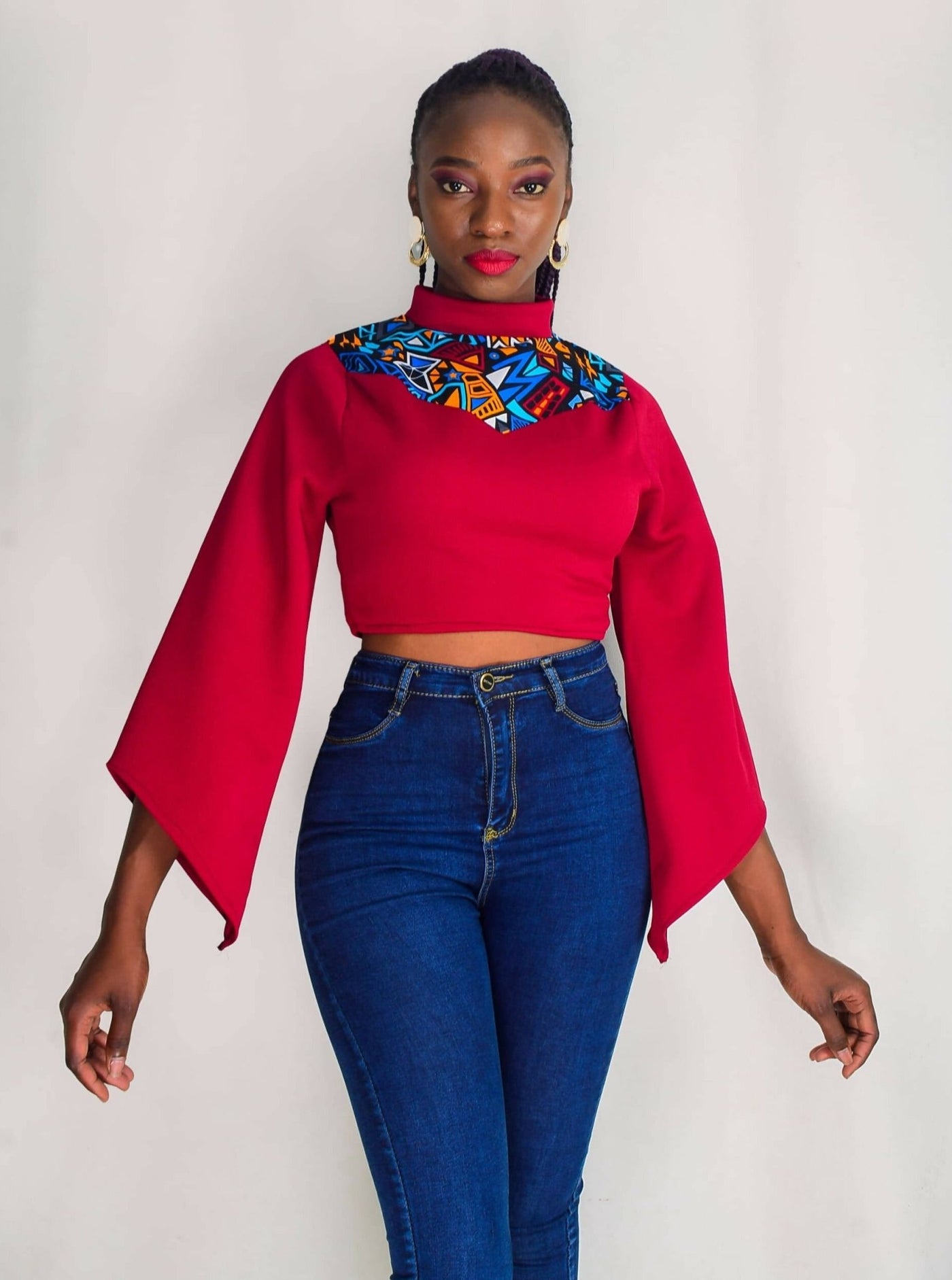 Da'joy Fashions Caru Top - Maroon - Shopzetu