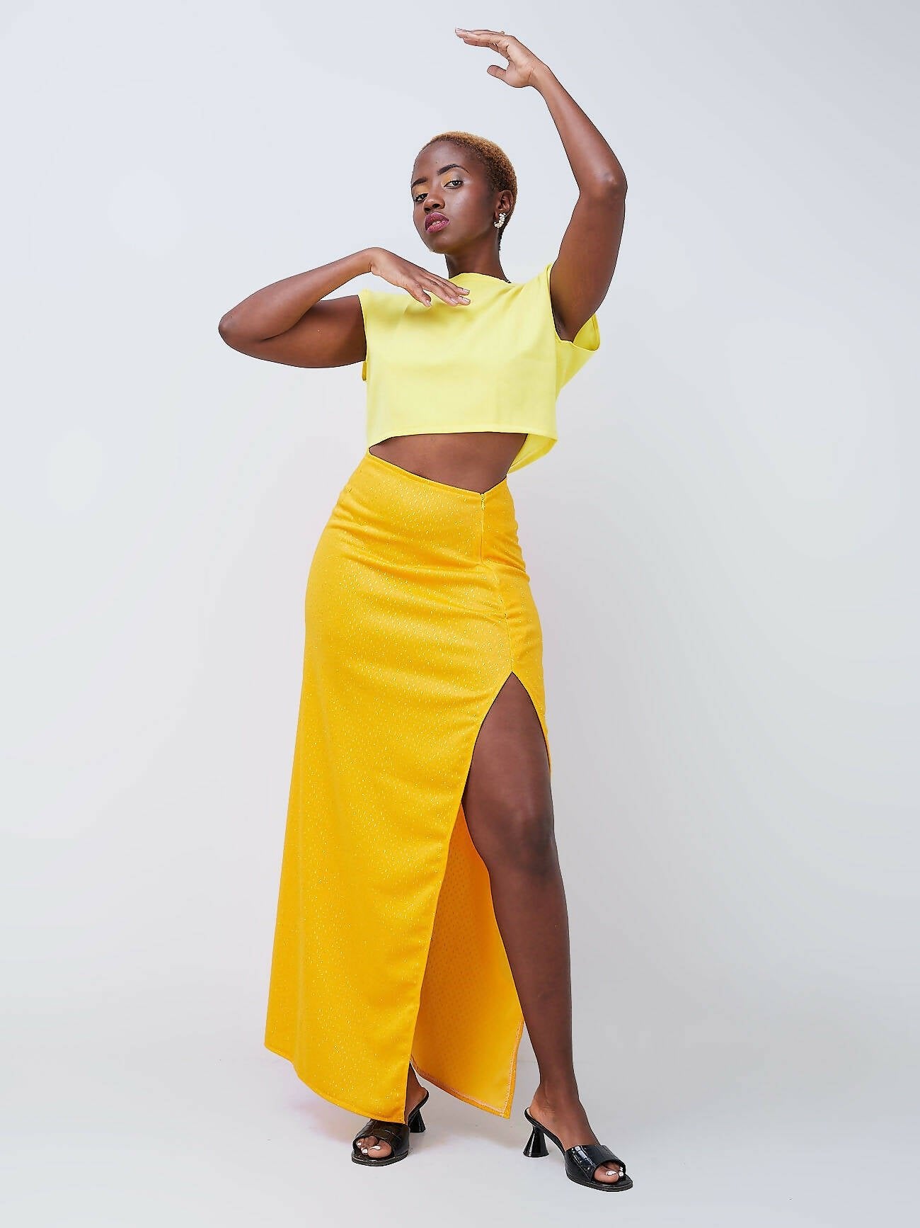 Da'joy Fashions Adonis Maxi Skirt - Mustard - Shopzetu