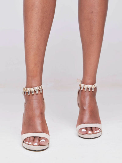 Zola Golden Nude High Heels - Pink - Shopzetu