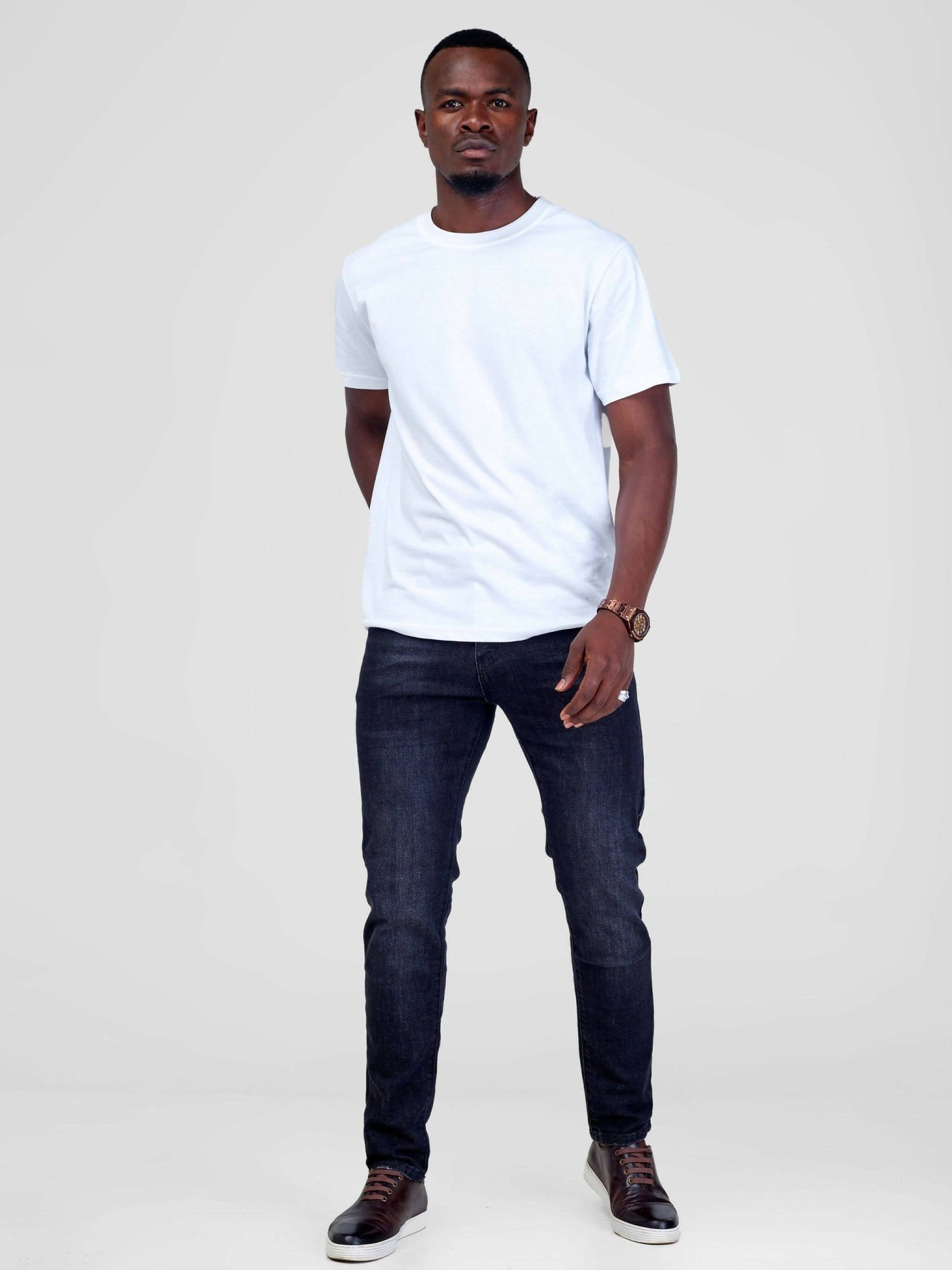 Stylish Sisters Men's Plain Jeans - Faded Black - Shopzetu