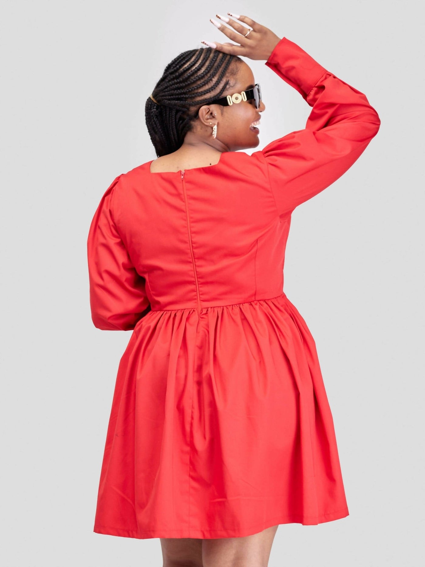 Izulu Doldol Mini Dress - Red - Shopzetu