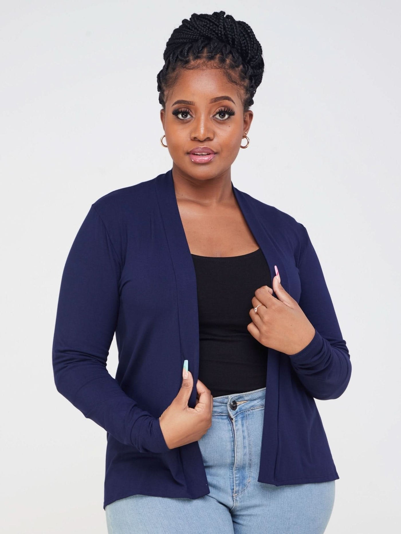 Vivo Basic Short Waterfall - Navy Blue - Shopzetu