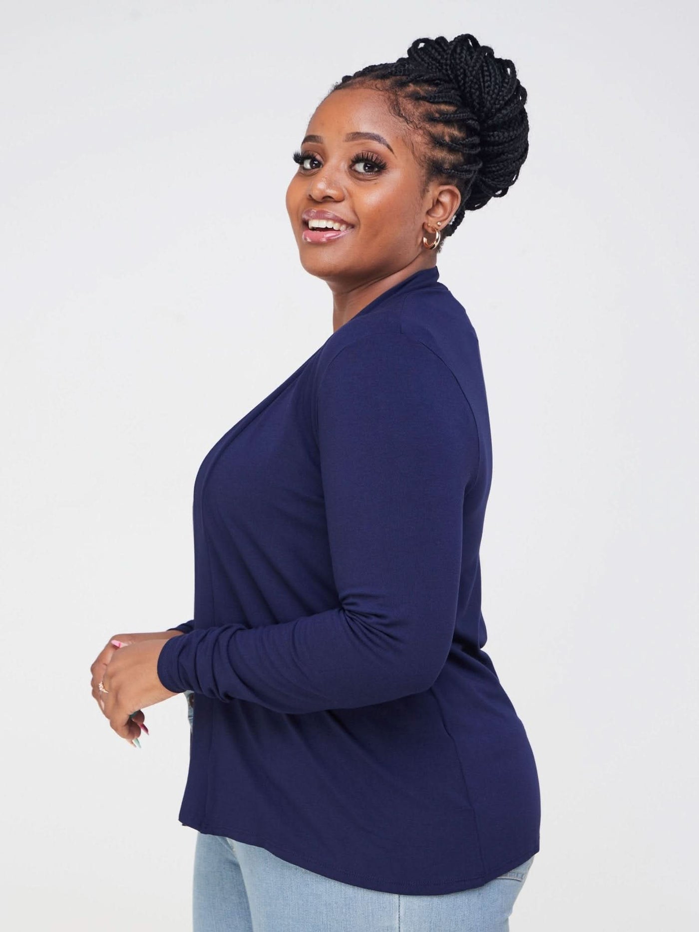 Vivo Basic Short Waterfall - Navy Blue - Shopzetu