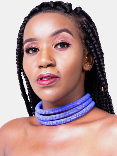 Kawira Tausi Necklace - Purple - Shopzetu