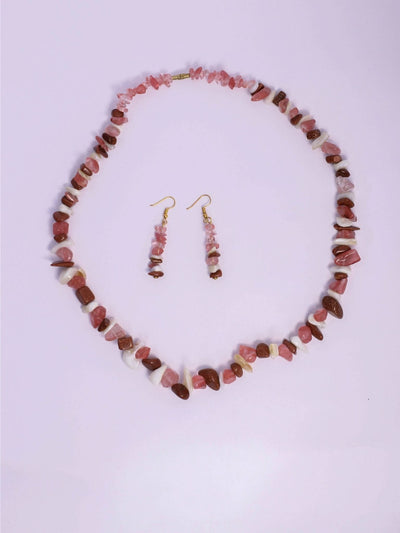 Klewisia Closet Ceramic Mix Necklace Beads Jewellery - Brown - Shopzetu