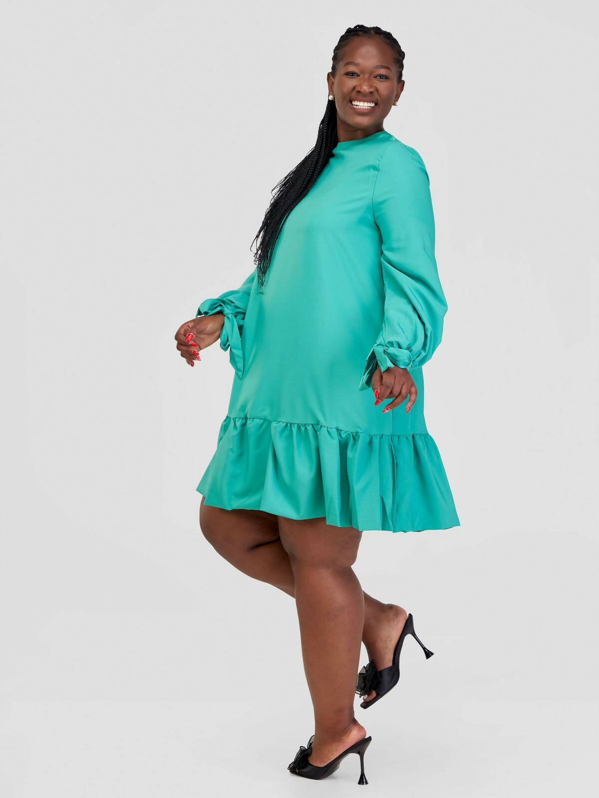 Stylish Sisters/Short and Mini Dress - Green - Shopzetu