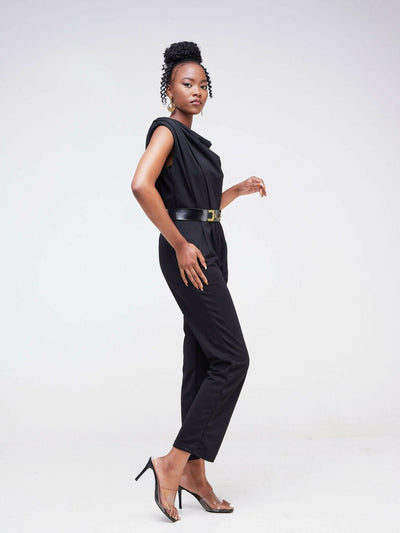 The Fashion Frenzy Inaya Jumpsuit - Black - Shopzetu