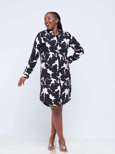 The Fashion Frenzy Shirt Dress - White - Shopzetu