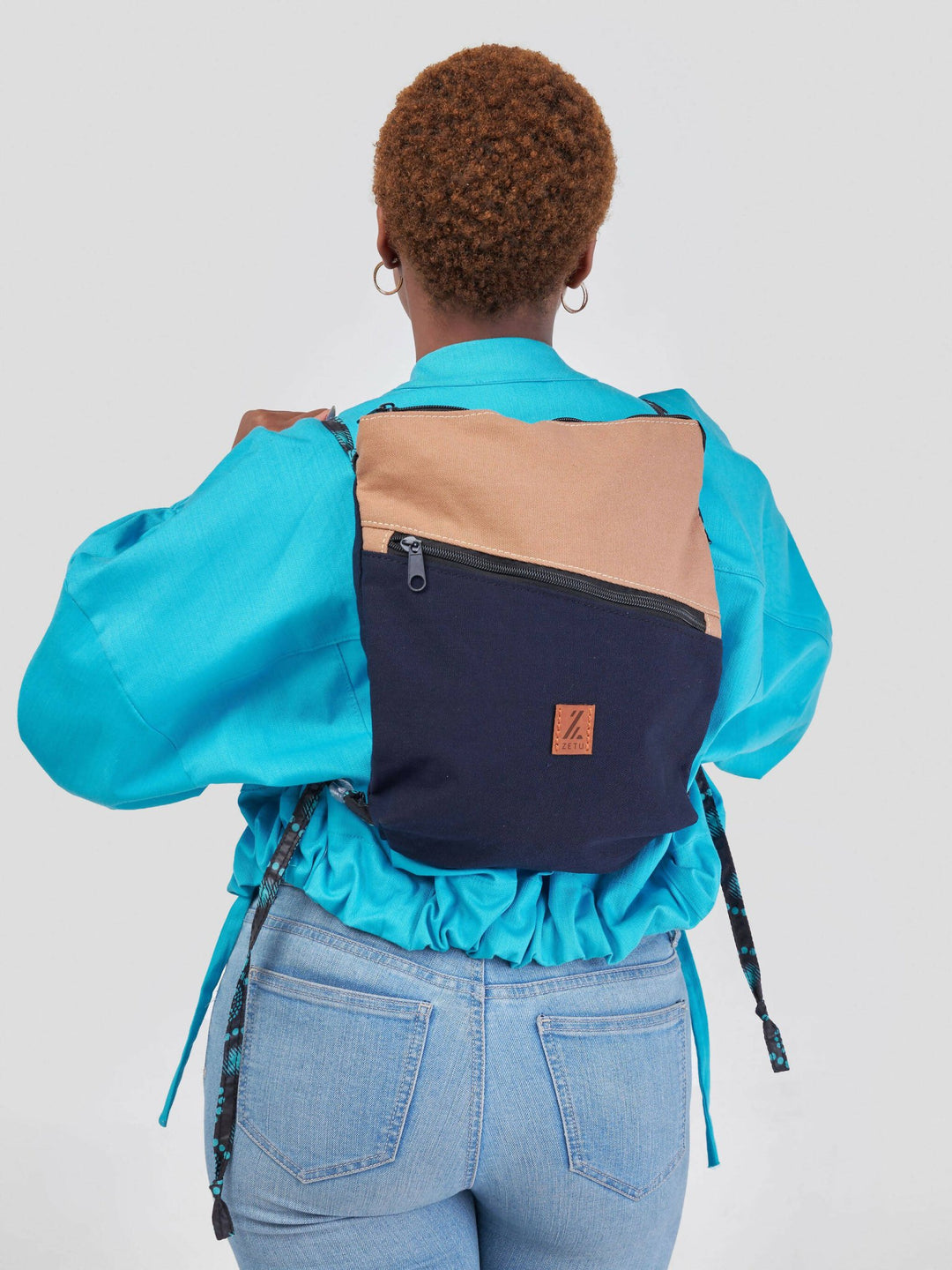 Zetu Africa Beach Bag - Blue - Shopzetu