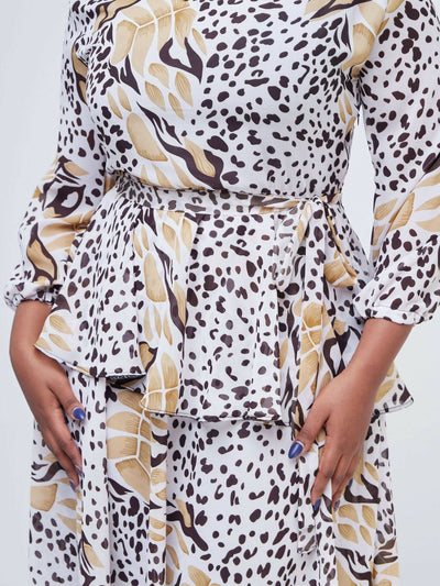 Dewuor Two Layered chiffon - Light Brown - Shopzetu