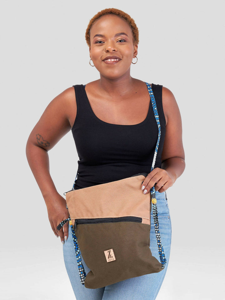 Zetu Africa Beach Bag - Blue - Shopzetu