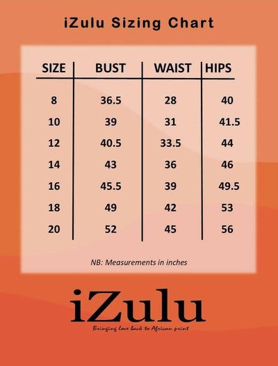 Izulu Lugard Dress - Orange - Shopzetu