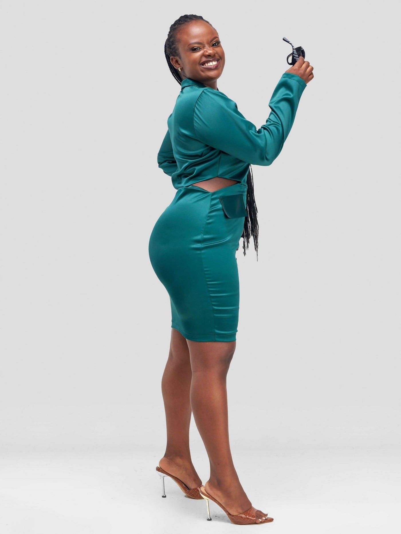 HOT Blazer Party Dress - Green - Shopzetu