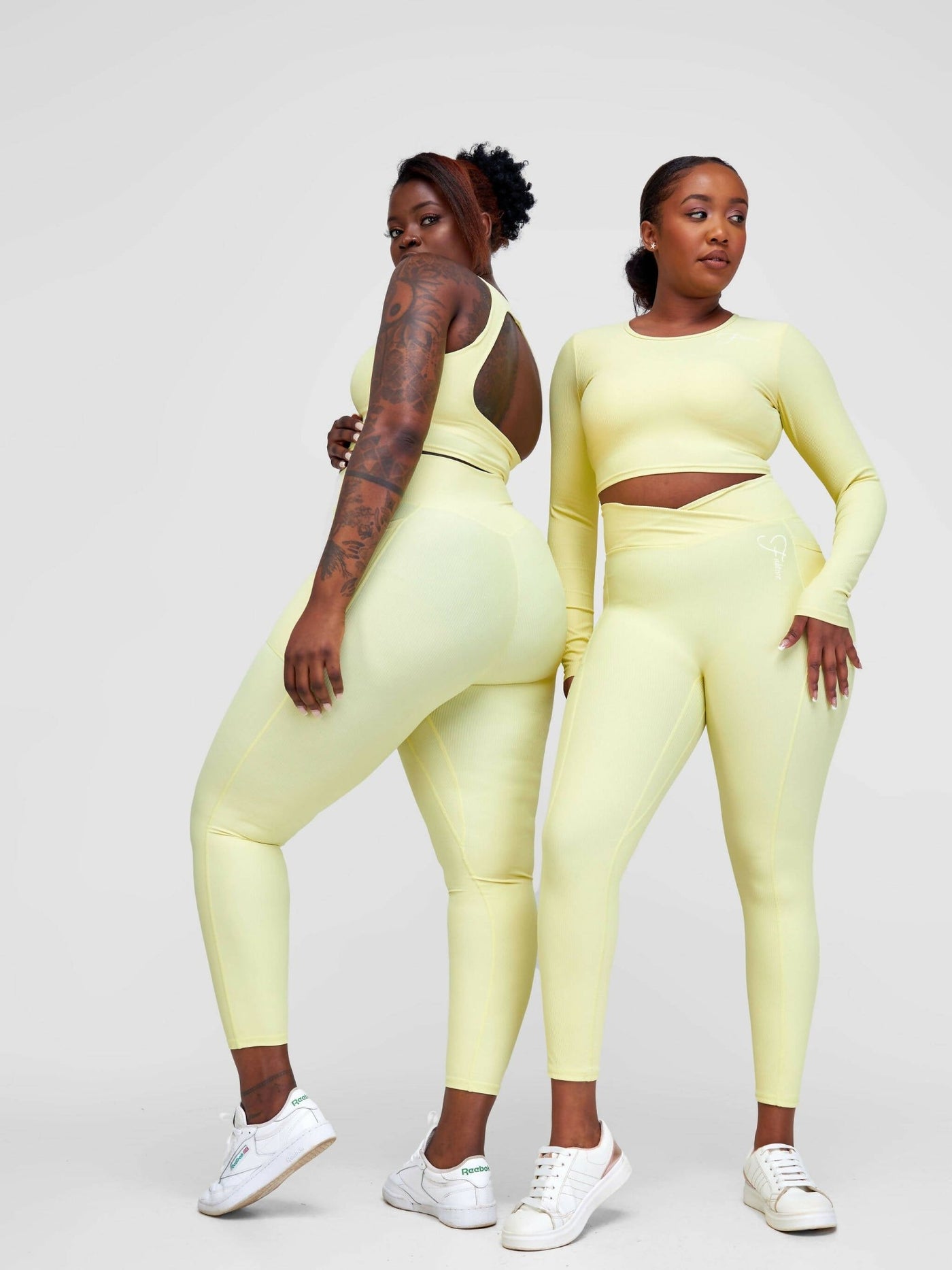 Fabtive Maridadi Long Sleeved Set - Yellow - Shopzetu
