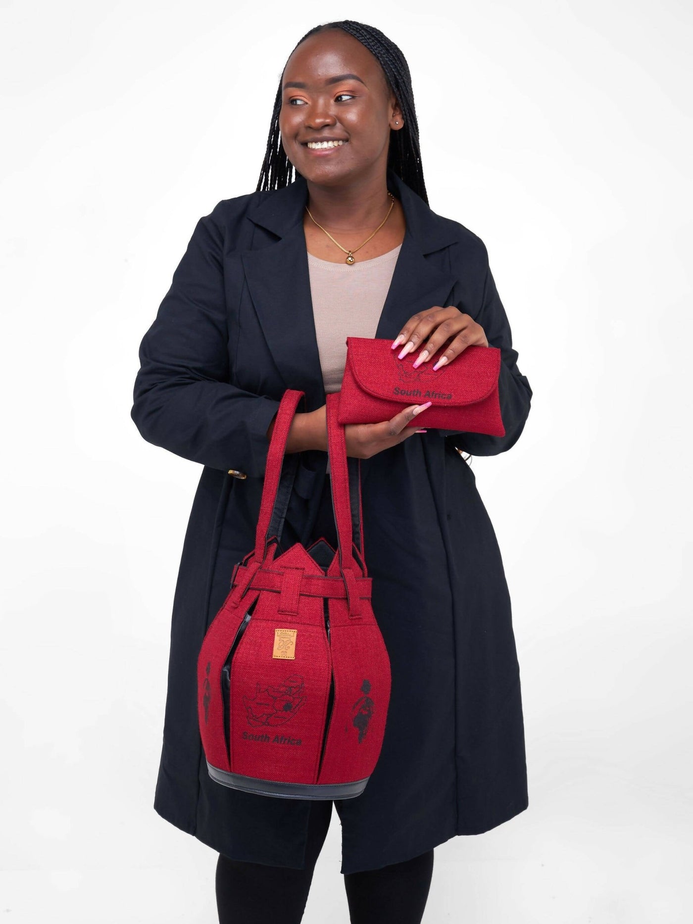 Kuldra Pineapple Spike Handbag South Africa - Maroon - Shopzetu