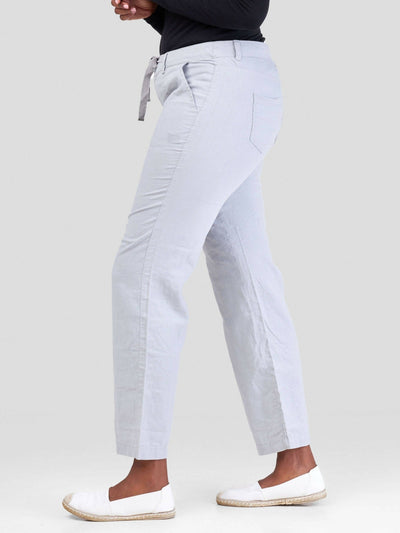 Valuespot Linen Blend Pants - Grey - Shopzetu
