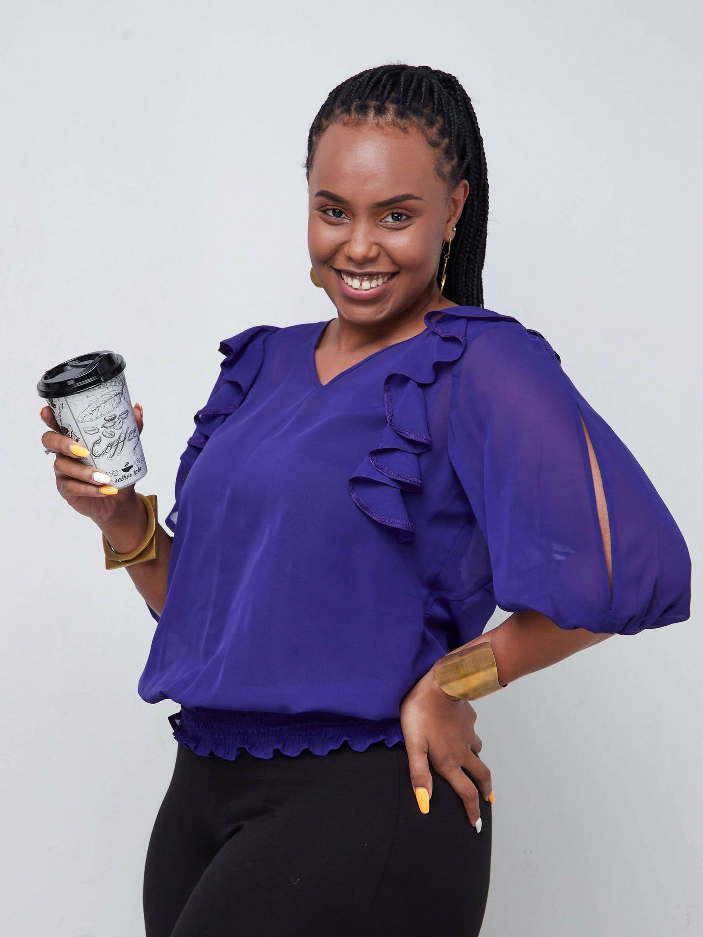 Purple Thread Zamba Top - Purple
