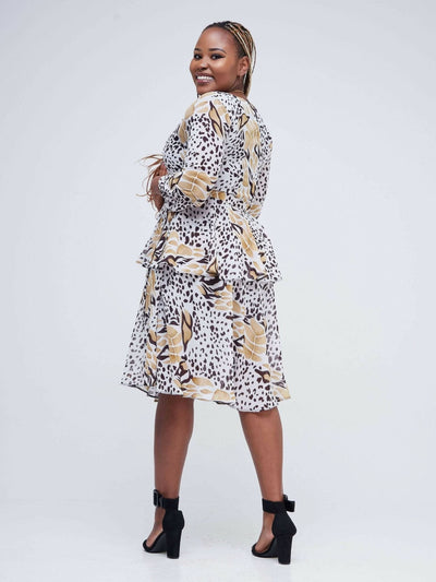 Dewuor Two Layered chiffon - Light Brown - Shopzetu