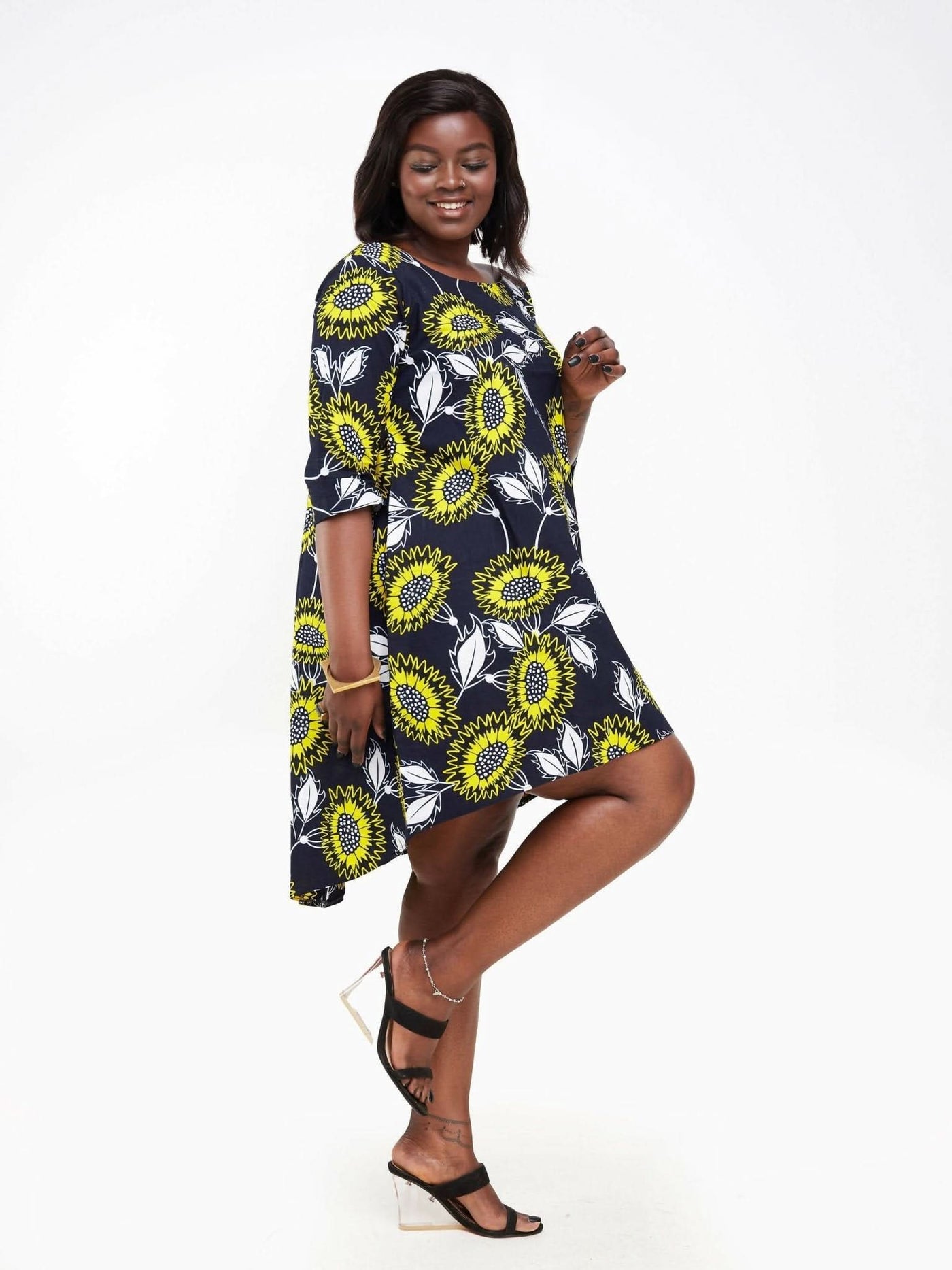 Dewuor Sunny High Low Dress - Blue - Shopzetu