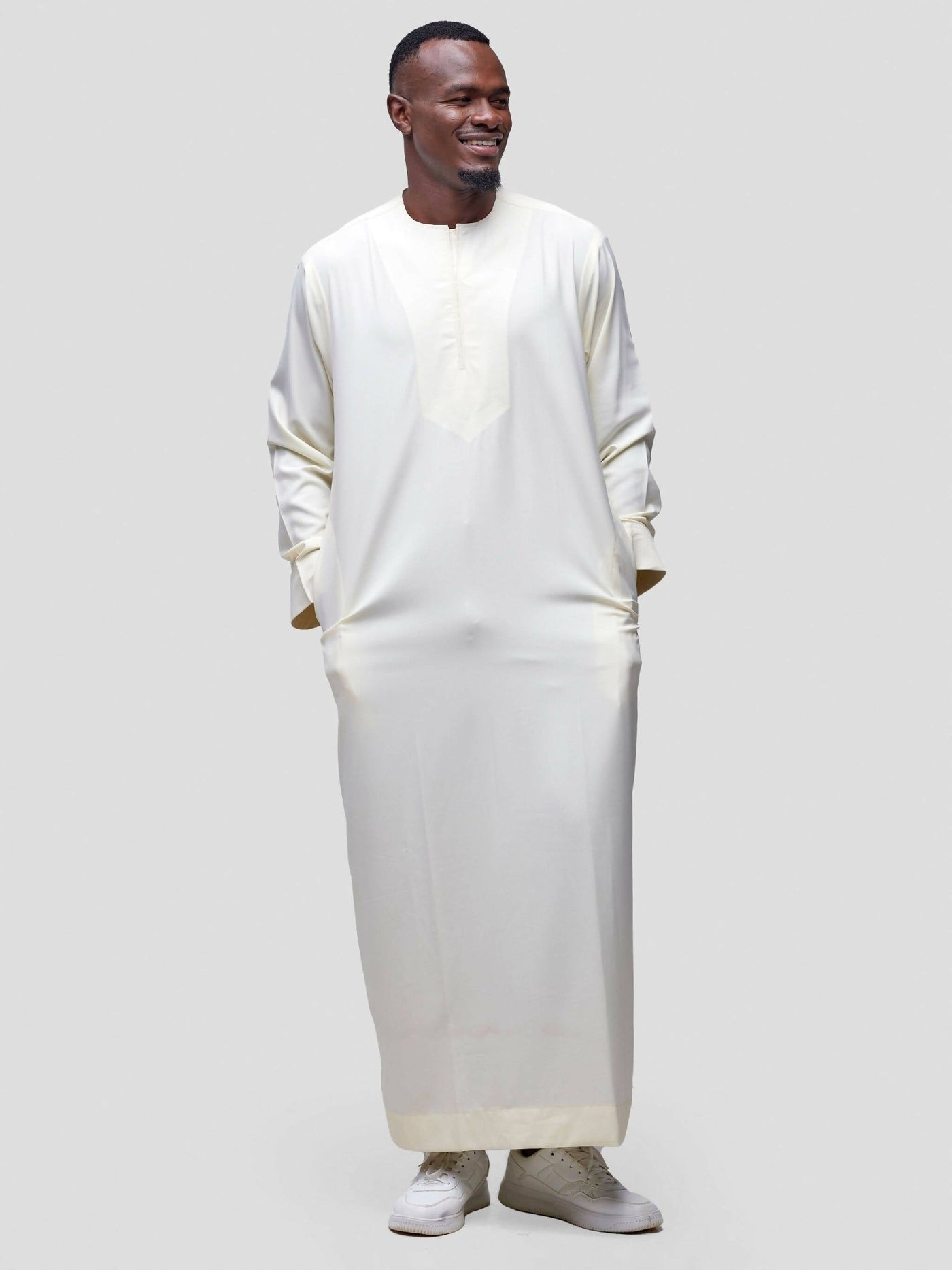 Nefpatra Biya Kanzu - Cream - Shopzetu