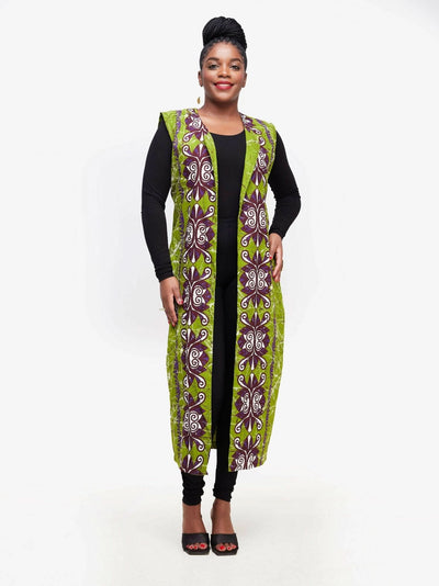 Dewuor Tribal Kimono - Green - Shopzetu