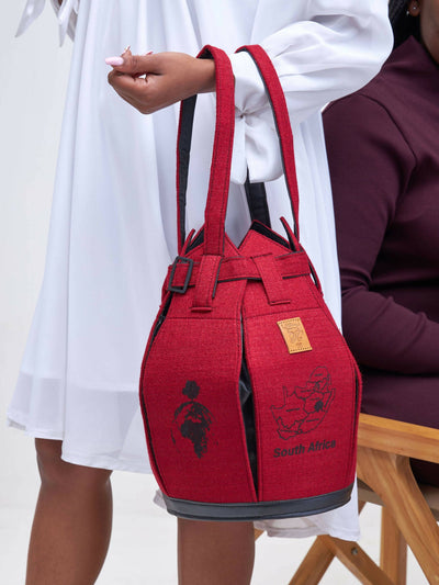Kuldra Pineapple Spike Handbag South Africa - Maroon - Shopzetu