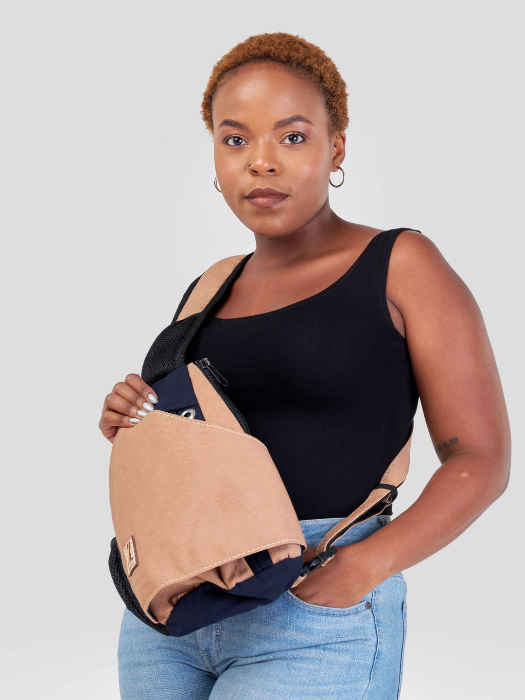 Zetu Africa Slingbag Crossbag - Tan - Shopzetu