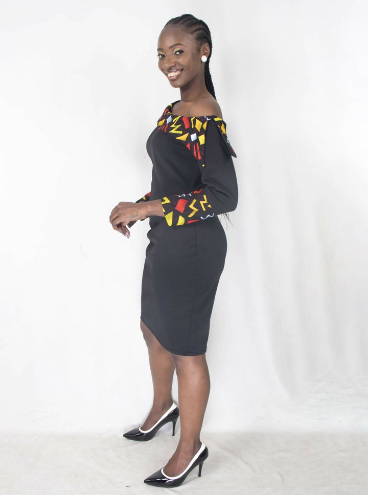Da'joy Fashions Netal Dress - Black - Shopzetu