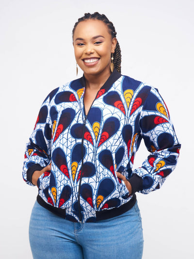 Izulu Sileita 2 Bomber Jacket - White - Shopzetu