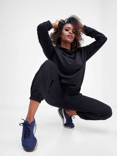 The Fashion Frenzy Track Suit - Black - Shopzetu