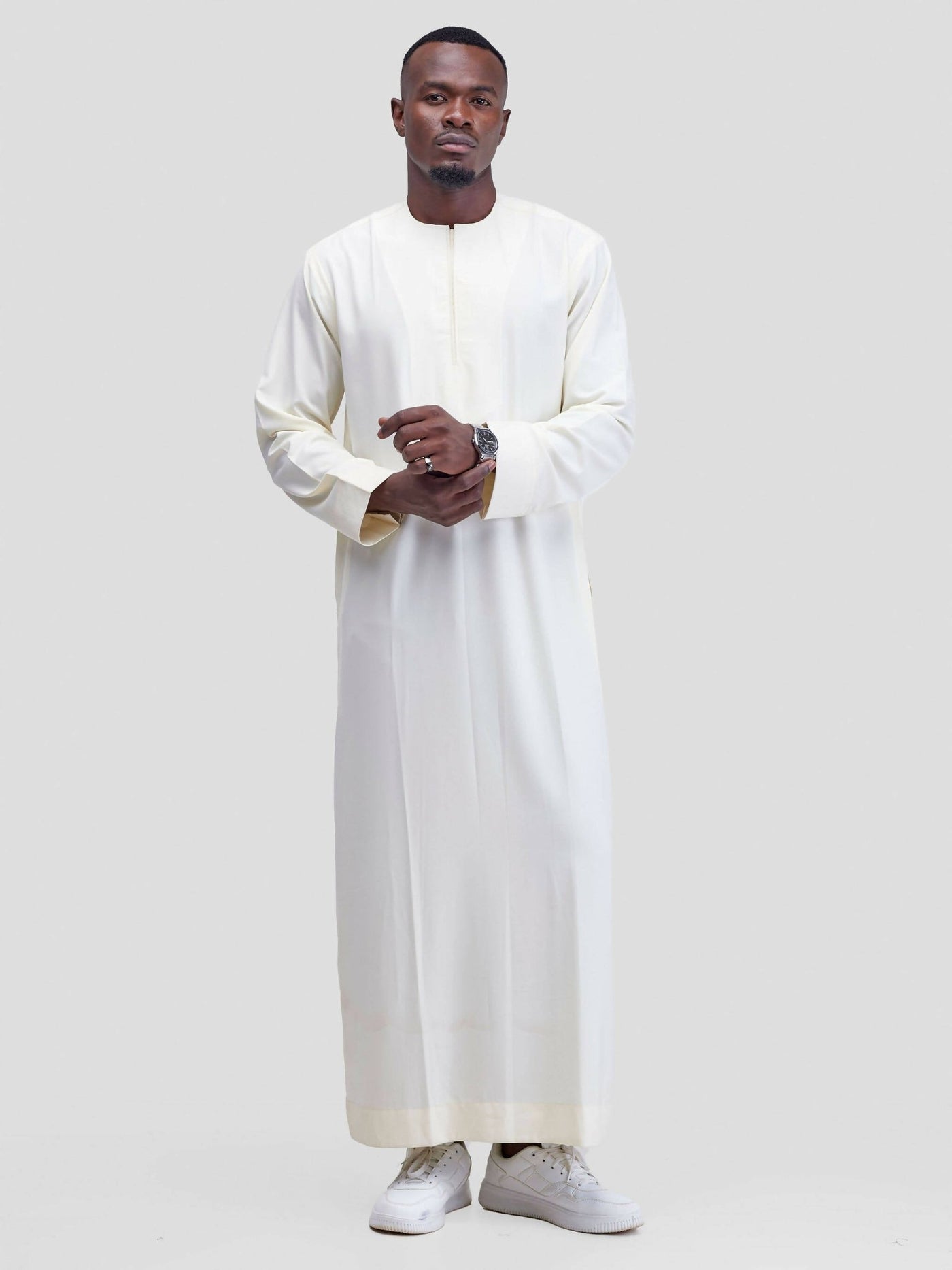 Nefpatra Biya Kanzu - Cream - Shopzetu