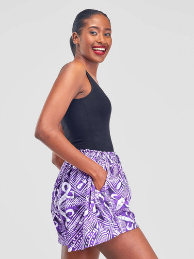 Zoe Qu'an Silk Shorts Only - Purple - Shopzetu