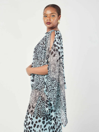 Zoë Qu'an Coverup Top - Blue Safari - Shopzetu