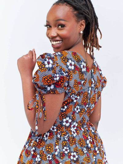 Izulu Yebo Dress - White Print - Shopzetu