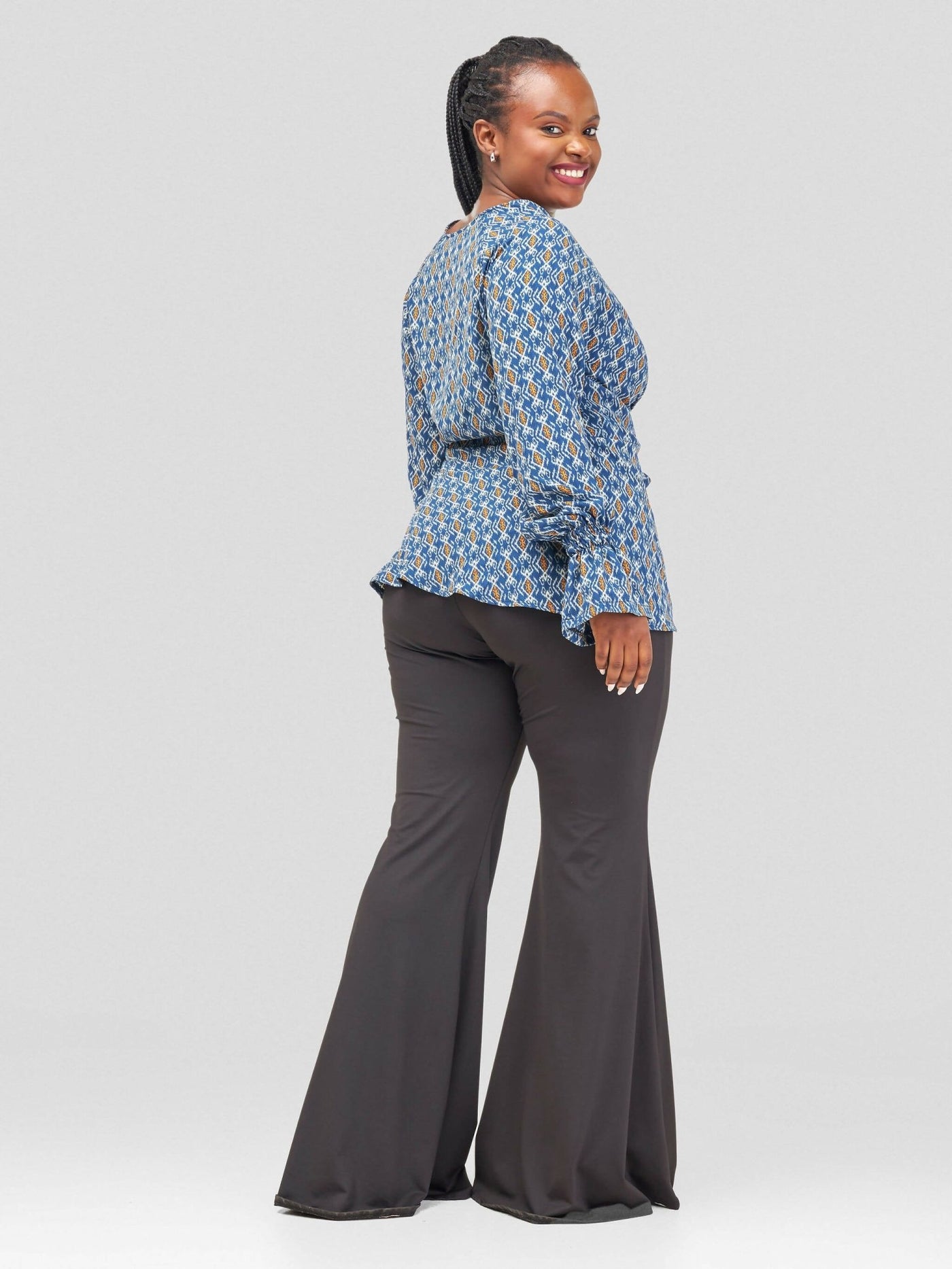 Silk House Collection Hulya - Navy Blue Print - Shopzetu