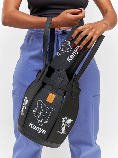 Kuldra Pineapple Spike Handbag - Black - Shopzetu