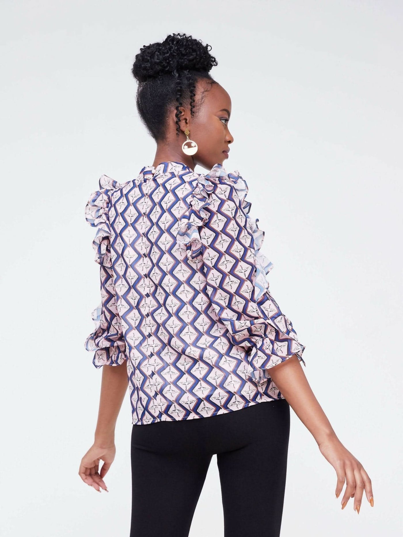 The Fashion Frenzy Ruffled Top- Purple - Shopzetu