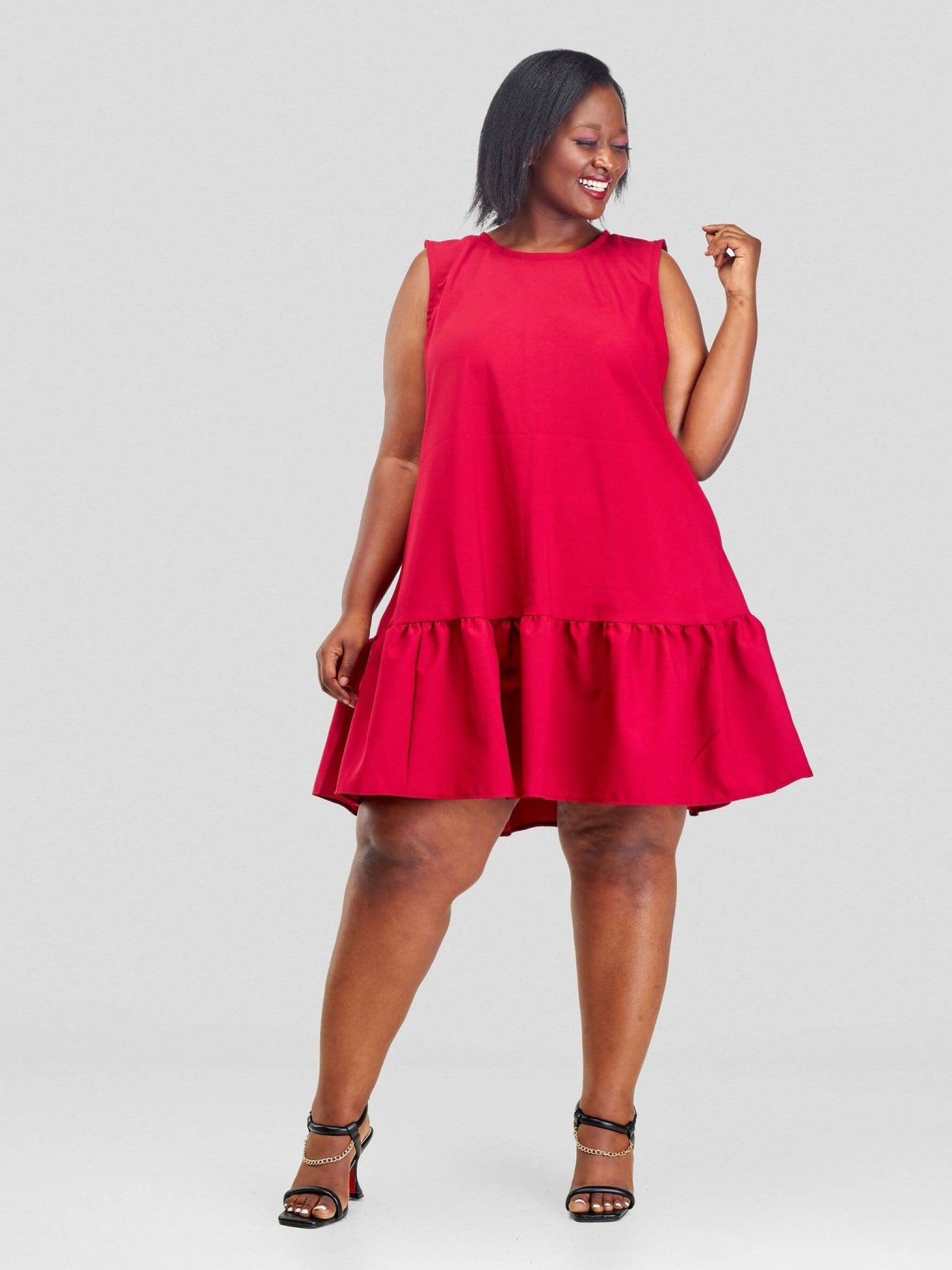 Hando Afrikan Designs Mwari Dress - Maroon - Shopzetu