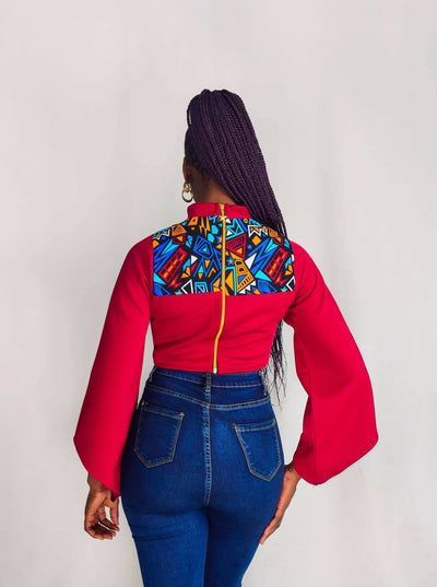 Da'joy Fashions Caru Top - Maroon - Shopzetu