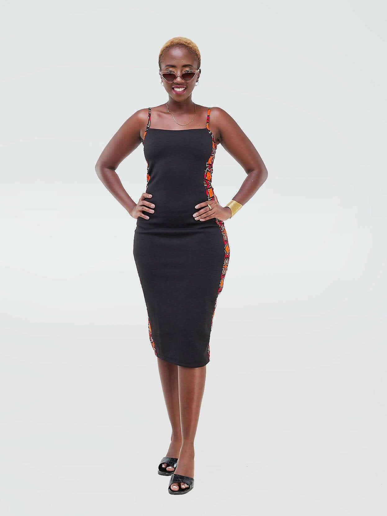 Da'joy Fashions Spaghetti Strap Dress - Black - Shopzetu