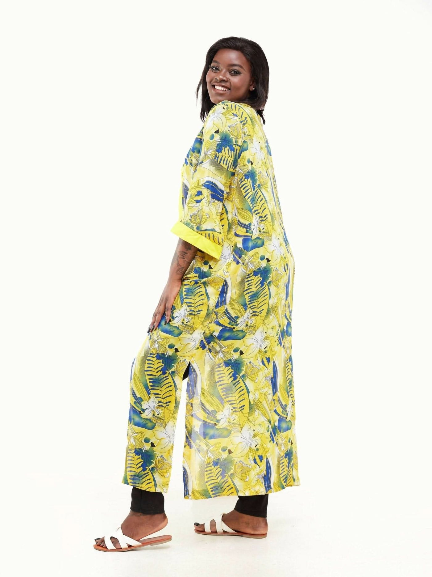 Dewuor Fern Cover Up - Yellow - Shopzetu