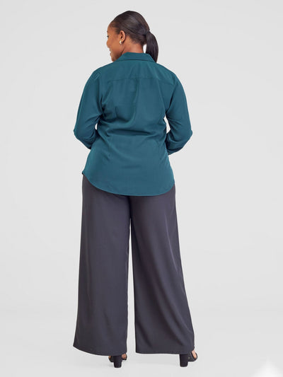 Vivo Ajani Blouse - Dark Green - Shopzetu