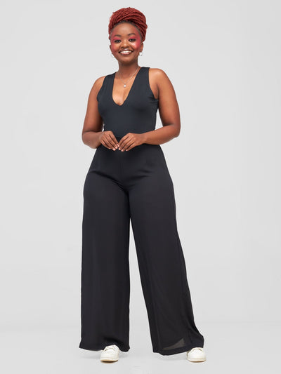Zoya Party Sheer Pants - Black - Shopzetu