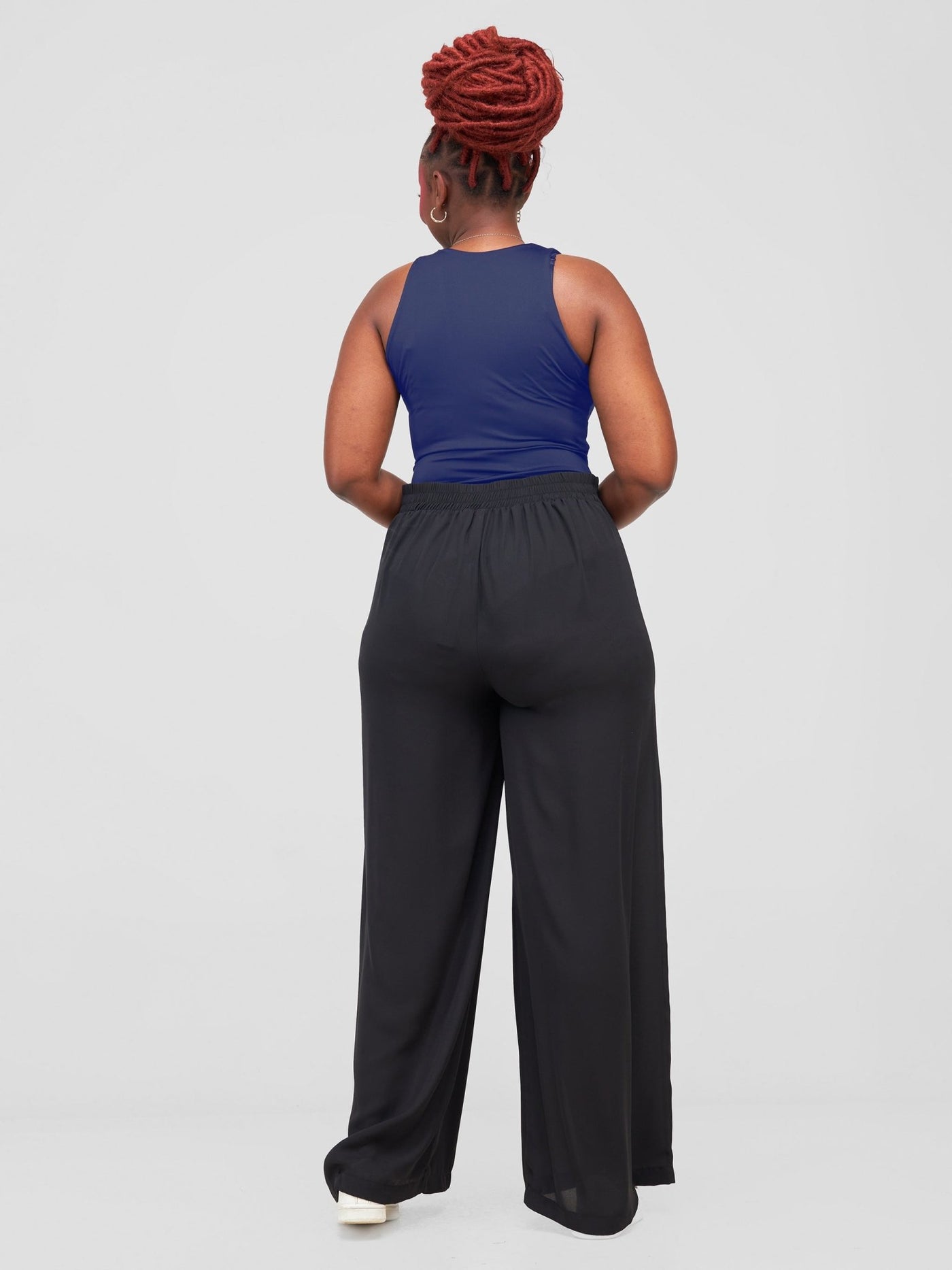 Zoya Party Low V-Neck Bodysuit - Navy Blue - Shopzetu